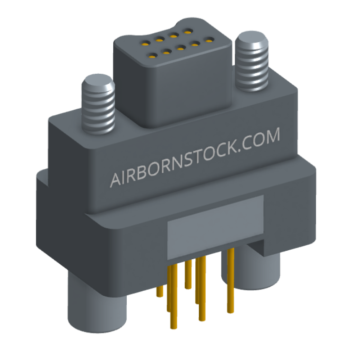 NK-2G2-009-145-JC00 - Nano-miniature D-shaped vertical plated through hole (PTH) board mount connector, 2 rows with 9 contacts, and no hardware. (Plug)
