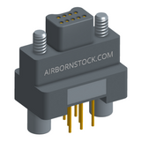 NK-2G2-009-145-JC00 - Nano-miniature D-shaped vertical plated through hole (PTH) board mount connector, 2 rows with 9 contacts, and no hardware. (Plug)