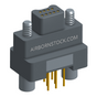 NK-2G4-009-145-JC00 - Nano-miniature D-shaped vertical plated through hole (PTH) board mount connector, 2 rows with 9 contacts, and no hardware. (Plug)