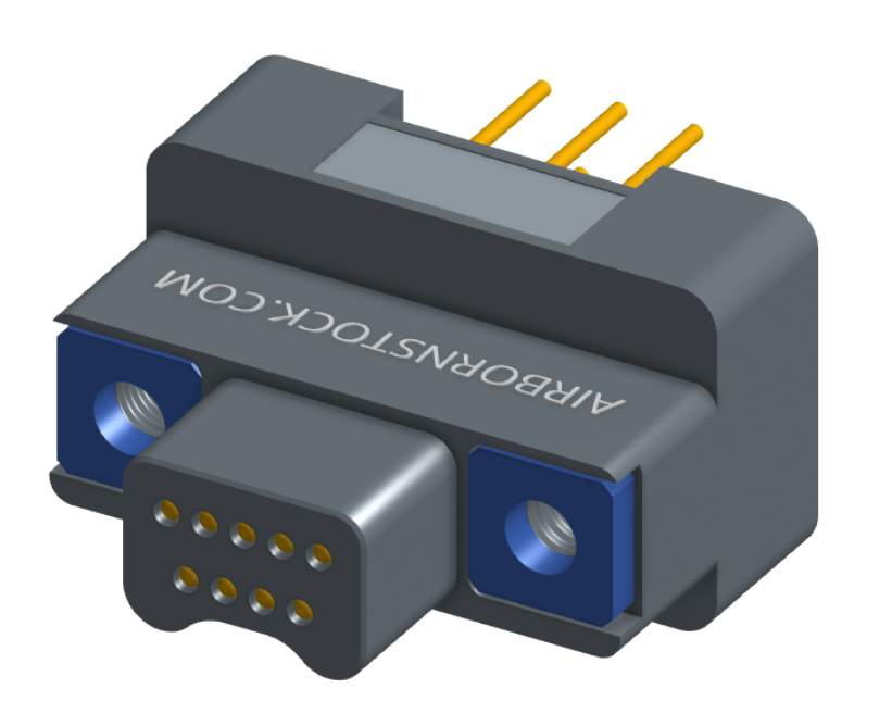 NK-2G2-009-145-TH00 - Nano-miniature D-shaped vertical plated through hole (PTH) board mount connector, 2 rows with 9 contacts, and no hardware. (Plug)