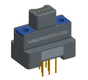 NK-2G4-009-145-TH00 - Nano-miniature D-shaped vertical plated through hole (PTH) board mount connector, 2 rows with 9 contacts, and no hardware. (Plug)