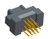 NK-2G2-015-145-0000 - Nano-miniature D-shaped vertical plated through hole (PTH) board mount connector, 2 rows with 15 contacts, and no hardware. (Plug)