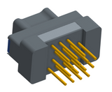 NK-2G2-015-135-TH00 - Nano-miniature D-shaped vertical plated through hole (PTH) board mount connector, 2 rows with 15 contacts, and no hardware. (Plug)