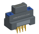 NK-2G2-015-135-TH00 - Nano-miniature D-shaped vertical plated through hole (PTH) board mount connector, 2 rows with 15 contacts, and no hardware. (Plug)