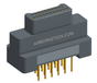 NK-2G4-021-138-0000 - Nano-miniature D-shaped vertical plated through hole (PTH) board mount connector, 2 rows with 21 contacts, and no hardware. (Plug)