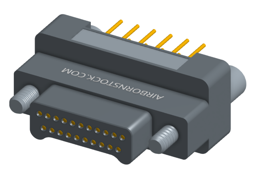 NK-2G2-021-135-JC00 - Nano-miniature D-shaped vertical plated through hole (PTH) board mount connector, 2 rows with 21 contacts, and no hardware. (Plug)