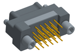 NK-2G2-021-135-JC00 - Nano-miniature D-shaped vertical plated through hole (PTH) board mount connector, 2 rows with 21 contacts, and no hardware. (Plug)