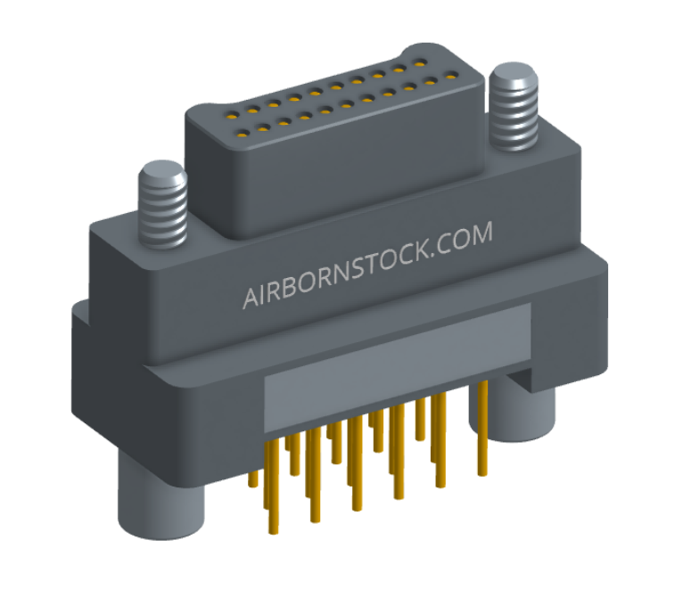 NK-2G2-021-135-JC00 - Nano-miniature D-shaped vertical plated through hole (PTH) board mount connector, 2 rows with 21 contacts, and no hardware. (Plug)