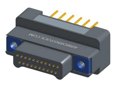NK-2G2-021-135-TH00 - Nano-miniature D-shaped vertical plated through hole (PTH) board mount connector, 2 rows with 21 contacts, and no hardware. (Plug)