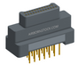 NK-2G4-025-145-0000 - Nano-miniature D-shaped vertical plated through hole (PTH) board mount connector, 2 rows with 25 contacts, and no hardware. (Plug)