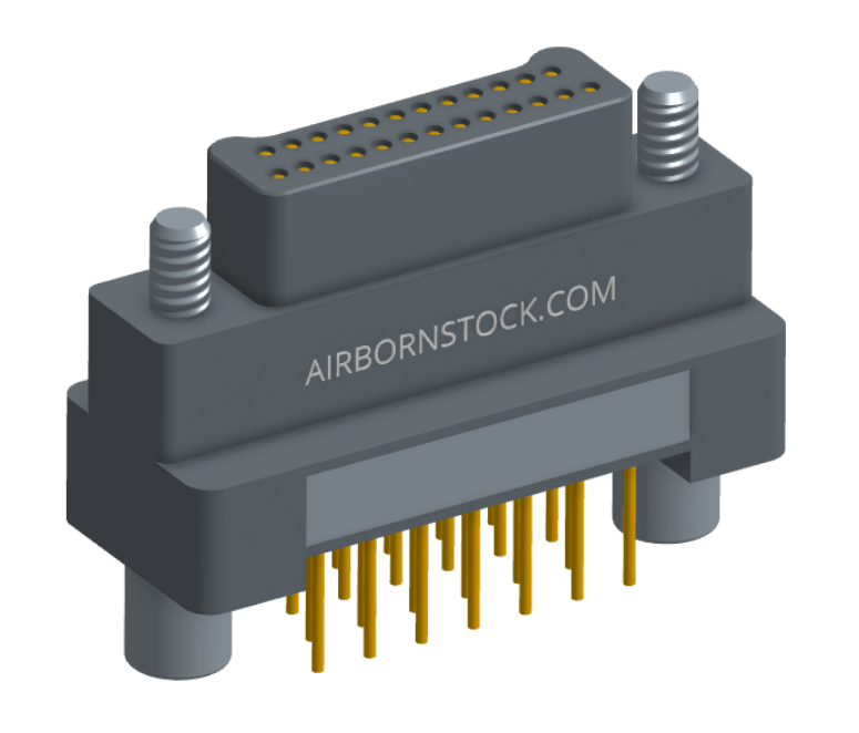 NK-2G2-025-135-JC00 - Nano-miniature D-shaped vertical plated through hole (PTH) board mount connector, 2 rows with 25 contacts, and no hardware. (Plug)