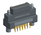 NK-2G2-025-135-JC00 - Nano-miniature D-shaped vertical plated through hole (PTH) board mount connector, 2 rows with 25 contacts, and no hardware. (Plug)