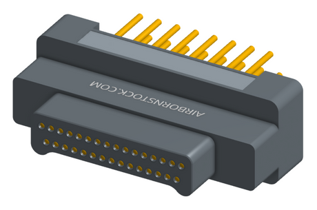 NK-2G2-031-135-0000 - Nano-miniature D-shaped vertical plated through hole (PTH) board mount connector, 2 rows with 31 contacts, and no hardware. (Plug)