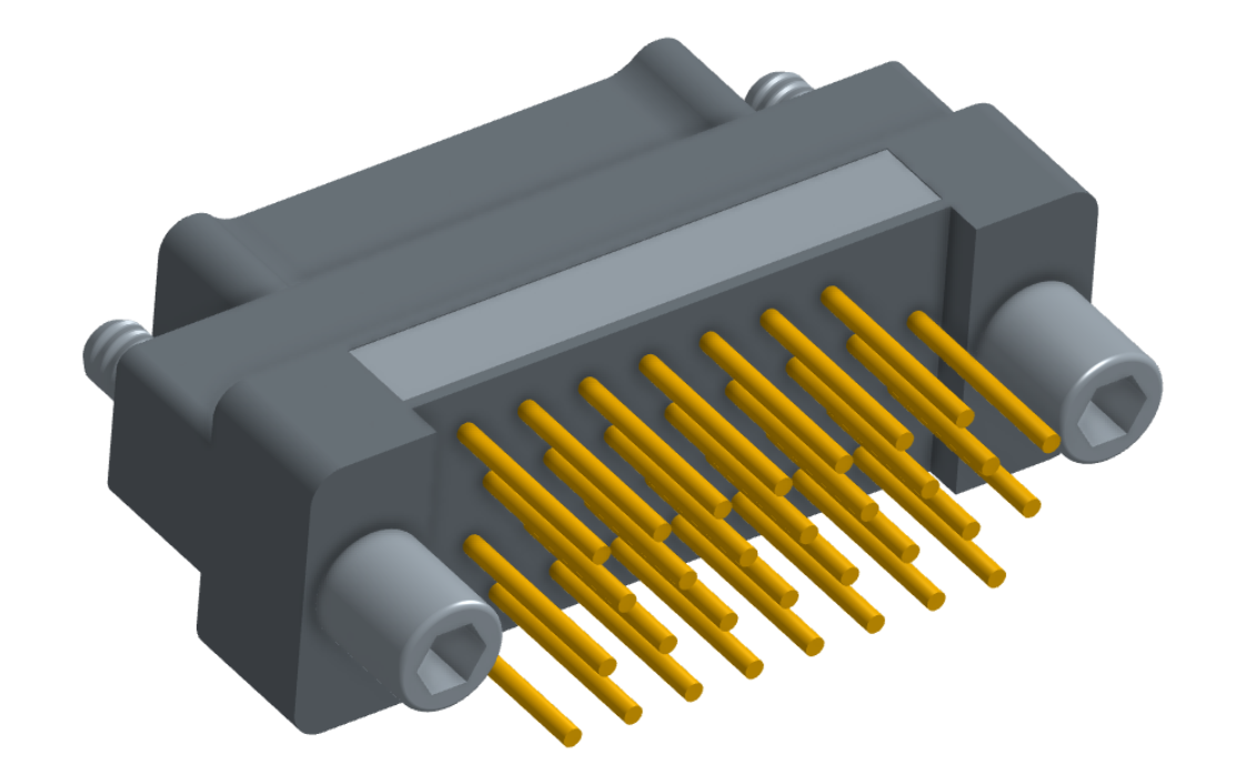 NK-2G2-031-145-JC00 - Nano-miniature D-shaped vertical plated through hole (PTH) board mount connector, 2 rows with 31 contacts, and no hardware. (Plug)