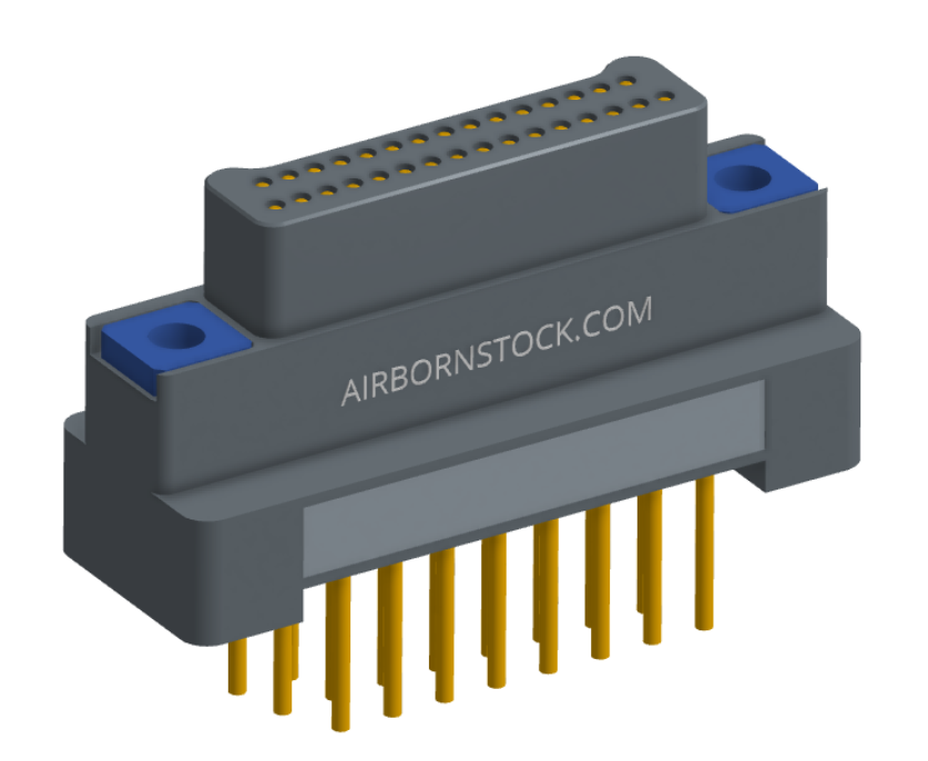 NK-2G2-031-135-TH00 - Nano-miniature D-shaped vertical plated through hole (PTH) board mount connector, 2 rows with 31 contacts, and no hardware. (Plug)