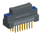 NK-2G2-031-135-TH00 - Nano-miniature D-shaped vertical plated through hole (PTH) board mount connector, 2 rows with 31 contacts, and no hardware. (Plug)