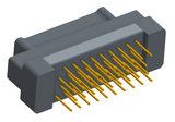 NK-2G2-037-135-0000 - Nano-miniature D-shaped vertical plated through hole (PTH) board mount connector, 2 rows with 37 contacts, and no hardware. (Plug)
