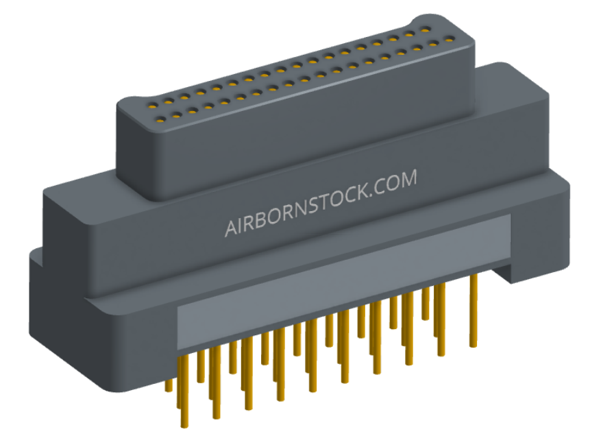 NK-2G2-037-135-0000 - Nano-miniature D-shaped vertical plated through hole (PTH) board mount connector, 2 rows with 37 contacts, and no hardware. (Plug)