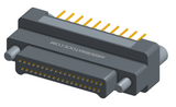NK-2G2-037-138-JC00 - Nano-miniature D-shaped vertical plated through hole (PTH) board mount connector, 2 rows with 37 contacts, and no hardware. (Plug)