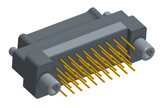 NK-2G2-037-138-JC00 - Nano-miniature D-shaped vertical plated through hole (PTH) board mount connector, 2 rows with 37 contacts, and no hardware. (Plug)