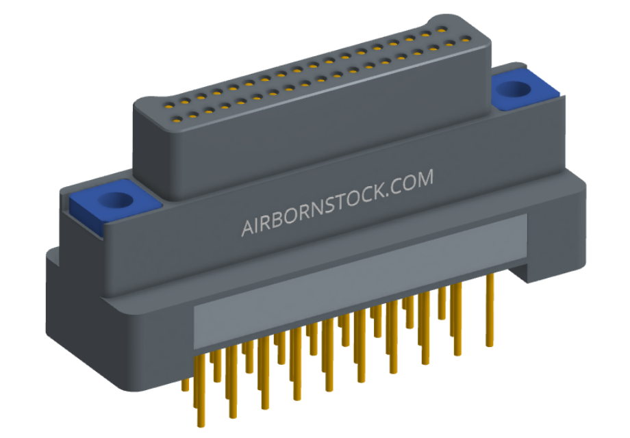 NK-2G2-037-135-TH00 - Nano-miniature D-shaped vertical plated through hole (PTH) board mount connector, 2 rows with 37 contacts, and no hardware. (Plug)