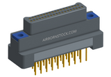 NK-2G2-037-135-TH00 - Nano-miniature D-shaped vertical plated through hole (PTH) board mount connector, 2 rows with 37 contacts, and no hardware. (Plug)