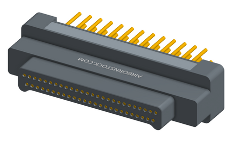 NK-2G2-051-135-0000 - Nano-miniature D-shaped vertical plated through hole (PTH) board mount connector, 2 rows with 51 contacts, and no hardware. (Plug)