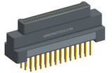 NK-2G2-051-135-0000 - Nano-miniature D-shaped vertical plated through hole (PTH) board mount connector, 2 rows with 51 contacts, and no hardware. (Plug)