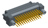 NK-2G2-051-135-JC00 - Nano-miniature D-shaped vertical plated through hole (PTH) board mount connector, 2 rows with 51 contacts, and no hardware. (Plug)