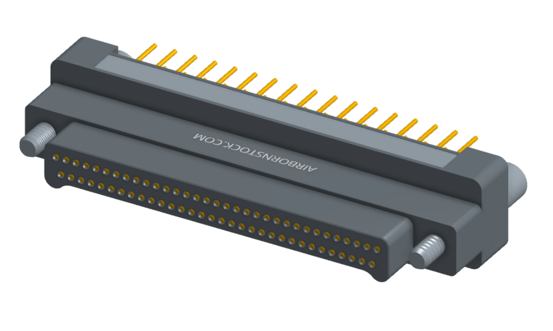 NK-2G2-065-135-JC00 - Nano-miniature D-shaped vertical plated through hole (PTH) board mount connector, 2 rows with 65 contacts, and no hardware. (Plug)