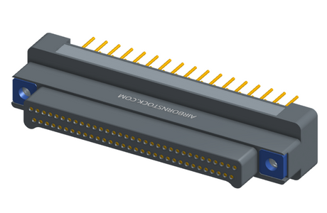 NK-2G2-065-135-TH00 - Nano-miniature D-shaped vertical plated through hole (PTH) board mount connector, 2 rows with 65 contacts, and no hardware. (Plug)