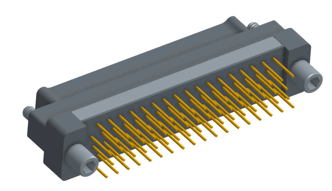 NK-2G2-069-155-JC00 - Nano-miniature D-shaped vertical plated through hole (PTH) board mount connector, 2 rows with 69 contacts, and no hardware. (Plug)