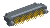 NK-2G2-069-155-JC00 - Nano-miniature D-shaped vertical plated through hole (PTH) board mount connector, 2 rows with 69 contacts, and no hardware. (Plug)
