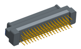 NK-2G2-069-135-TH00 - Nano-miniature D-shaped vertical plated through hole (PTH) board mount connector, 2 rows with 69 contacts, and no hardware. (Plug)