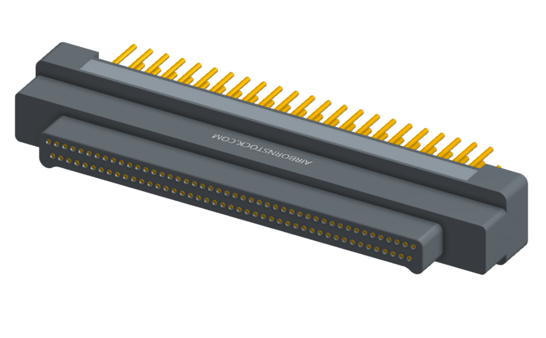NK-2G2-091-138-0000 - Nano-miniature D-shaped vertical plated through hole (PTH) board mount connector, 2 rows with 91 contacts, and no hardware. (Plug)