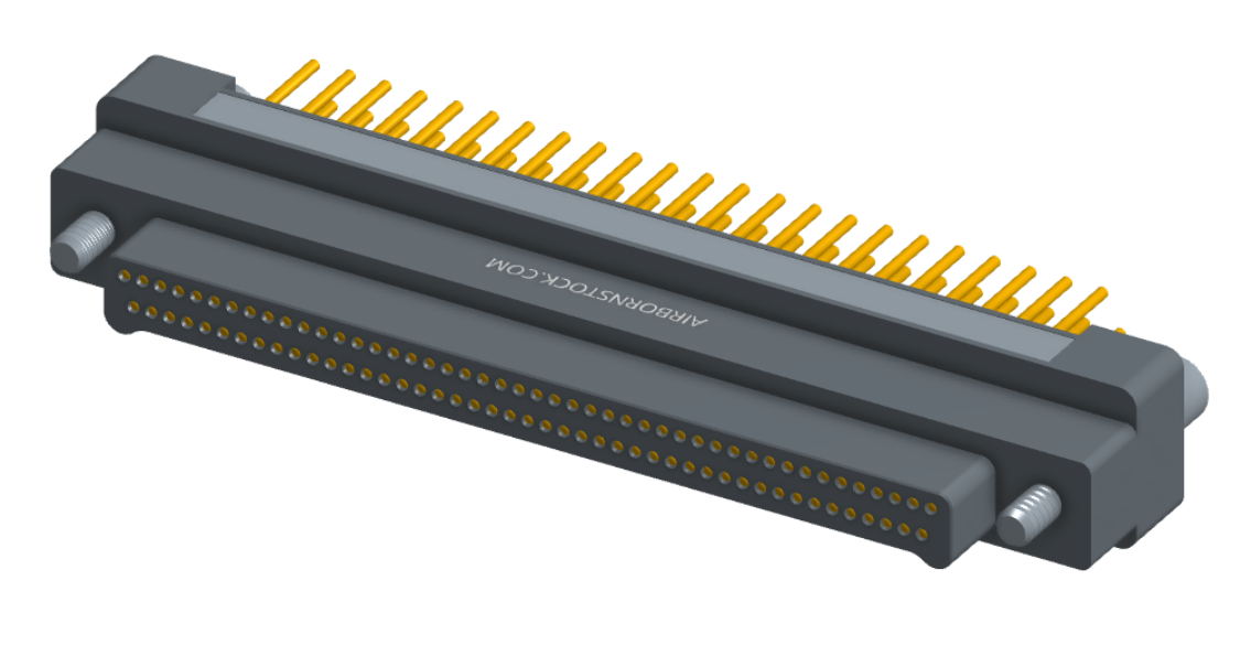 NK-2G2-091-135-JC00 - Nano-miniature D-shaped vertical plated through hole (PTH) board mount connector, 2 rows with 91 contacts, and no hardware. (Plug)