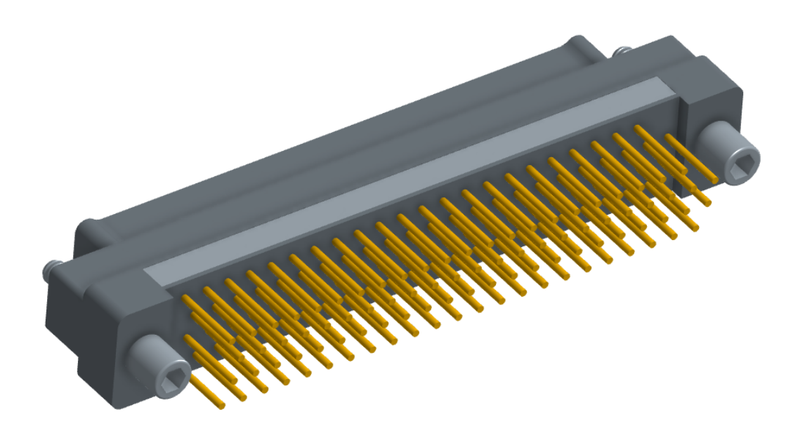 NK-2G2-091-135-JC00 - Nano-miniature D-shaped vertical plated through hole (PTH) board mount connector, 2 rows with 91 contacts, and no hardware. (Plug)