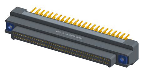 NK-2G2-091-135-TH00 - Nano-miniature D-shaped vertical plated through hole (PTH) board mount connector, 2 rows with 91 contacts, and no hardware. (Plug)