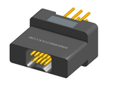 NK-2H2-009-235-0000 - Nano-miniature D-shaped vertical plated through hole (PTH) board mount connector with mounting holes, 2 rows with 9 contacts, and no hardware. (Receptacle)