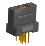 NK-2H2-009-235-0000 - Nano-miniature D-shaped vertical plated through hole (PTH) board mount connector with mounting holes, 2 rows with 9 contacts, and no hardware. (Receptacle)