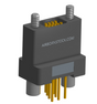NK-2H4-009-238-JC00 - Nano-miniature D-shaped vertical plated through hole (PTH) board mount connector, 2 rows with 9 contacts, and no hardware. (Receptacle)
