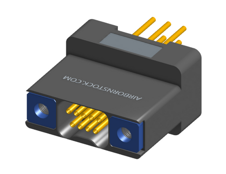 NK-2H2-009-235-TH00 - Nano-miniature D-shaped vertical plated through hole (PTH) board mount connector with mounting holes, 2 rows with 9 contacts, and threaded holes for attachment hardware. (Receptacle)