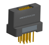 NK-2H2-015-235-0000 - Nano-miniature D-shaped vertical plated through hole (PTH) board mount connector with mounting holes, 2 rows with 15 contacts, and no hardware. (Receptacle)