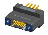 NK-2H2-015-235-TH00 - Nano-miniature D-shaped vertical plated through hole (PTH) board mount connector with mounting holes, 2 rows with 15 contacts, and threaded holes for attachment hardware. (Receptacle)
