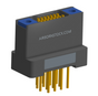 NK-2H4-015-235-TH00 - Nano-miniature D-shaped vertical plated through hole (PTH) board mount connector with mounting holes, 2 rows with 15 contacts, and threaded holes for attachment hardware. (Receptacle)