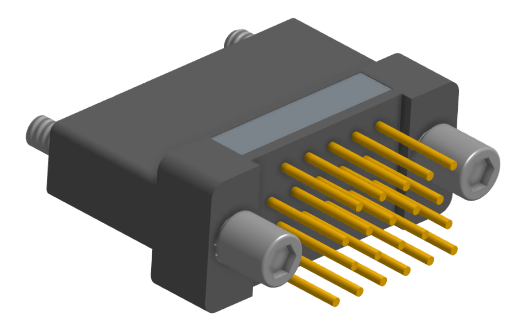NK-2H2-021-235-JC00 - Nano-miniature D-shaped vertical plated through hole (PTH) board mount connector, 2 rows with 21 contacts, and no hardware. (Receptacle)