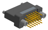 NK-2H2-021-235-JC00 - Nano-miniature D-shaped vertical plated through hole (PTH) board mount connector, 2 rows with 21 contacts, and no hardware. (Receptacle)