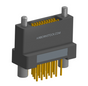 NK-2H4-021-235-JC00 - Nano-miniature D-shaped vertical plated through hole (PTH) board mount connector, 2 rows with 21 contacts, and no hardware. (Receptacle)
