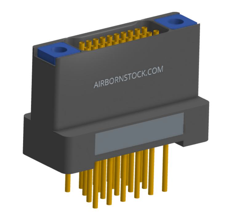NK-2H2-021-235-TH00 - Nano-miniature D-shaped vertical plated through hole (PTH) board mount connector with mounting holes, 2 rows with 21 contacts, and threaded holes for attachment hardware. (Receptacle)