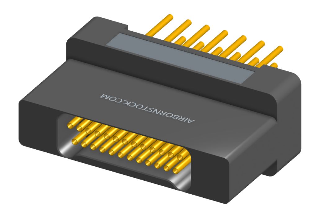 NK-2H2-025-235-0000 - Nano-miniature D-shaped vertical plated through hole (PTH) board mount connector with mounting holes, 2 rows with 25 contacts, and no hardware. (Receptacle)